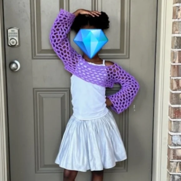 Girls Custom Crochet Mesh Top - Made To Order - Picture 1 of 1